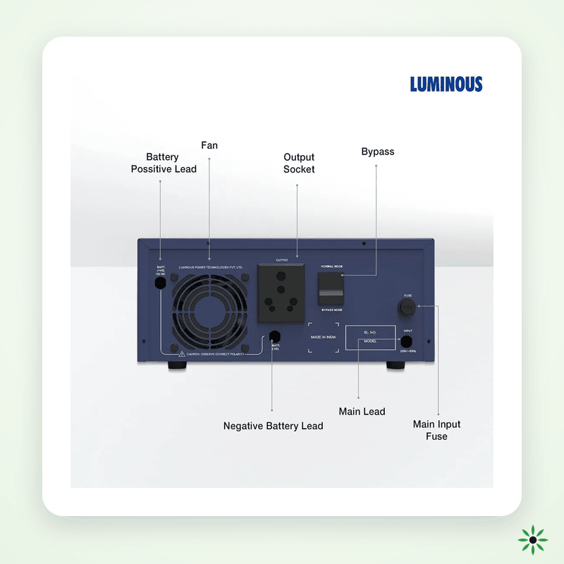 Luminous Optimus 1250 UPS — 1100VA — image 3
